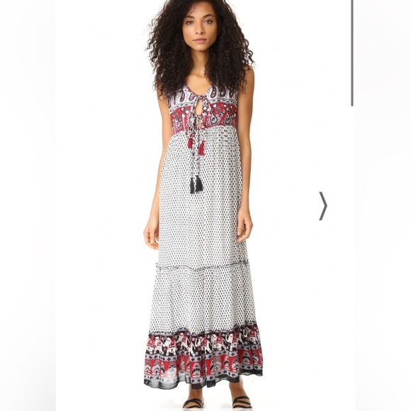 Anthropologie Dresses & Skirts - Anthropologie Red, Black & White Printed Maxi Dress